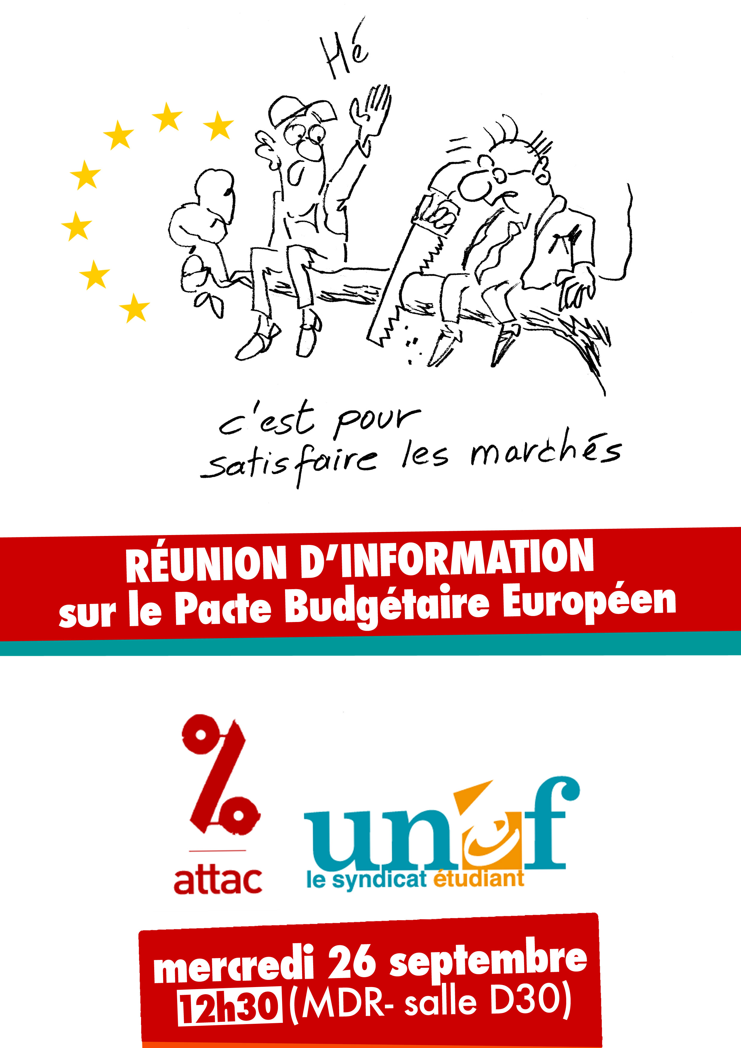 Affiche réunion d'information Pacte budgétaire